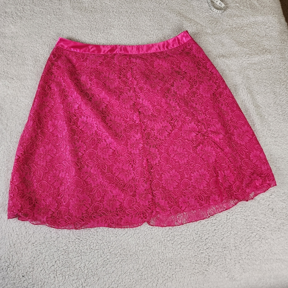 Cato Plus Size pink mid length lace skirt size 22W